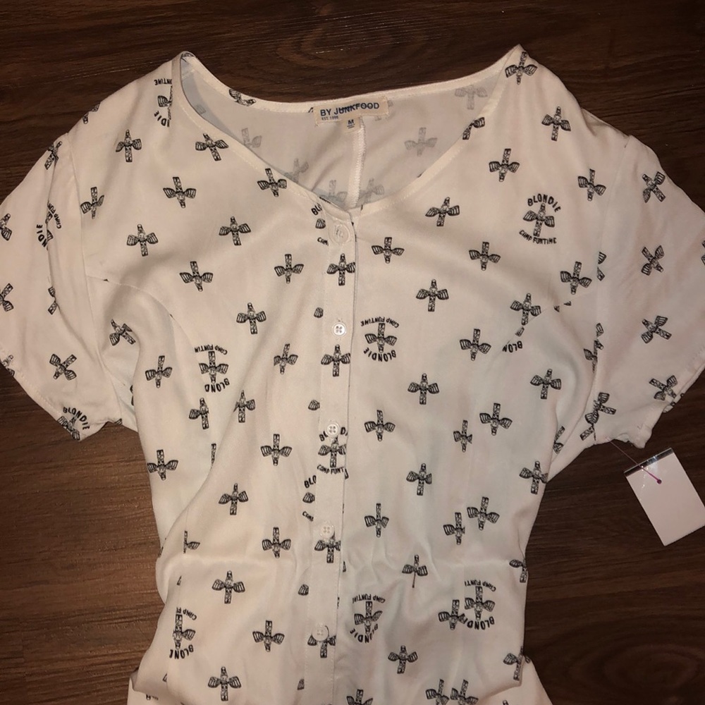 Black&White JUNKFOOD Dress - Blondie Camp Funtime